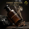 Perfume inspirado en Ombre Nomade con presentación oscura y elegante