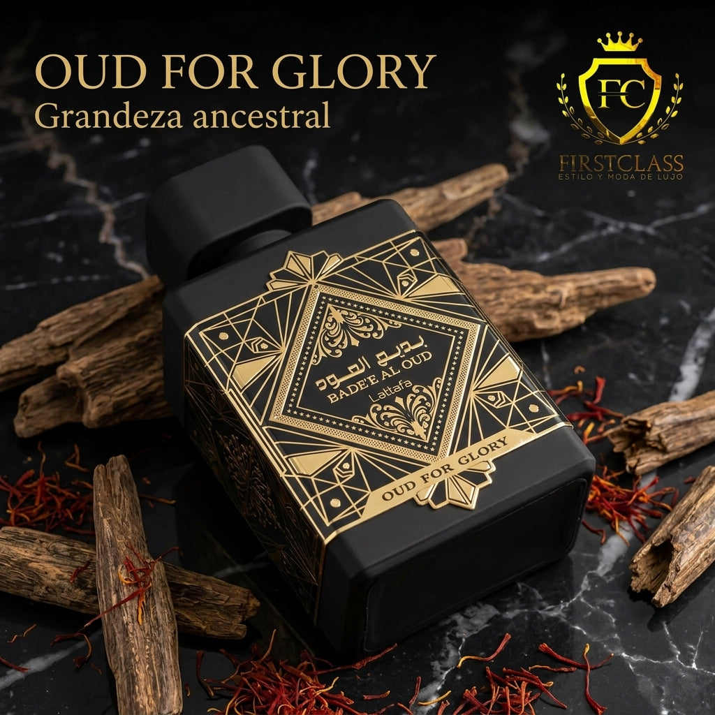 Perfume inspirado en Oud for Glory de perfil oscuro y amaderado