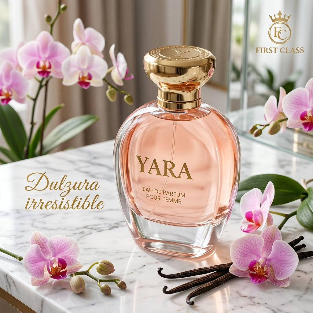 Lattafa Yara con orquídeas